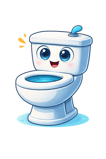 Sir Flush smiling — the Toilet Alarm mascot